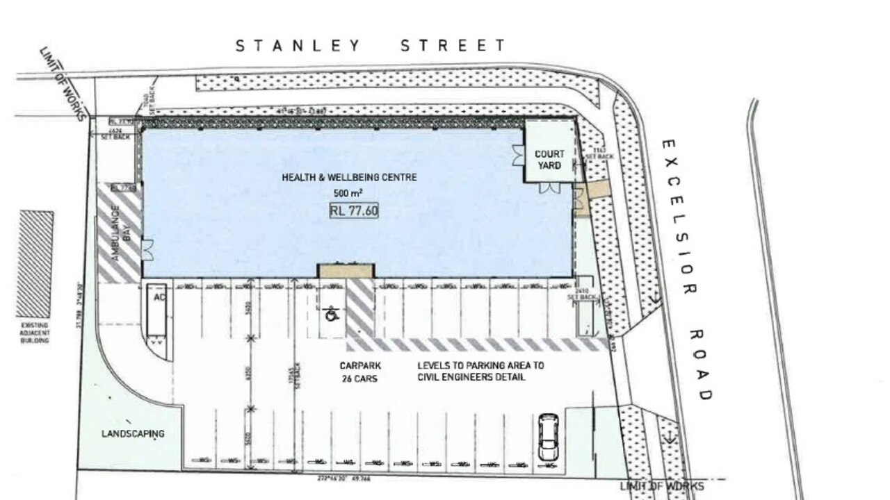 The centre will be built at the corner of Excelsior Rd and Stanley St.