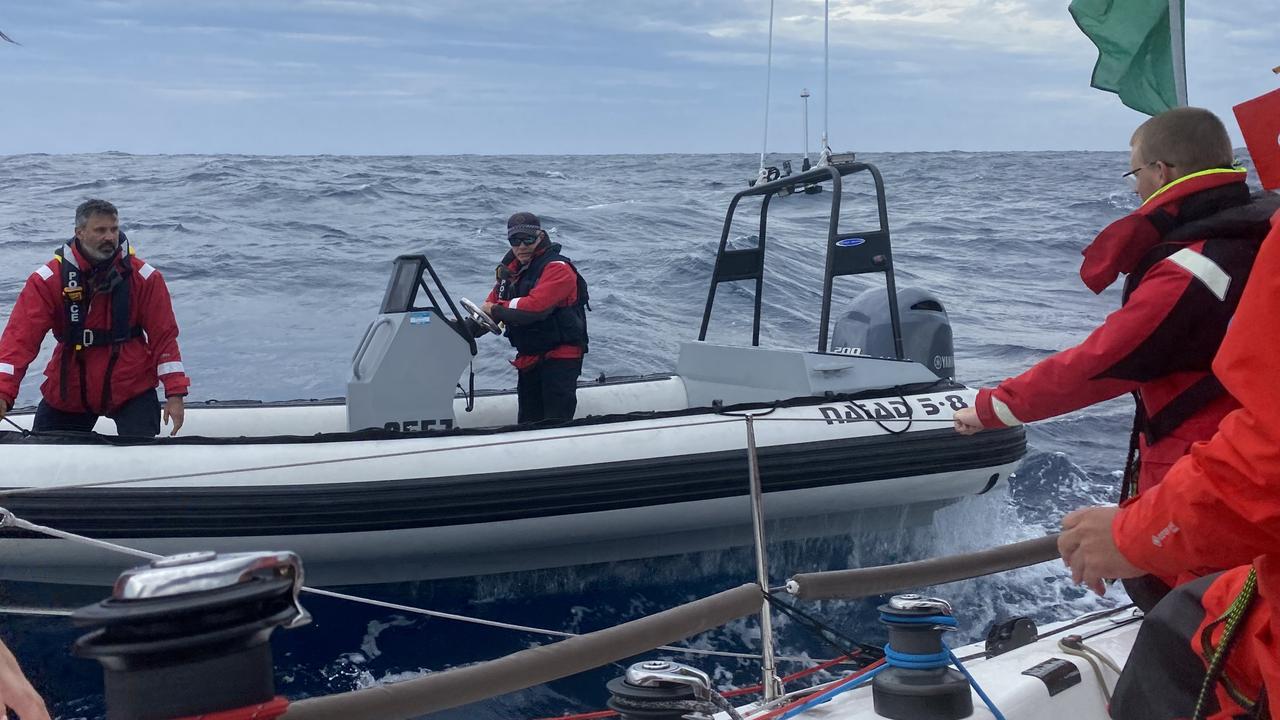 Tasmanian skipper Victoria Logan and the crew of her Sydney-Hobart yacht Huntress rescued by Tasmania Police on December 28.