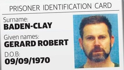 A mock-up of Gerard Baden-Clay’s prisoner ID