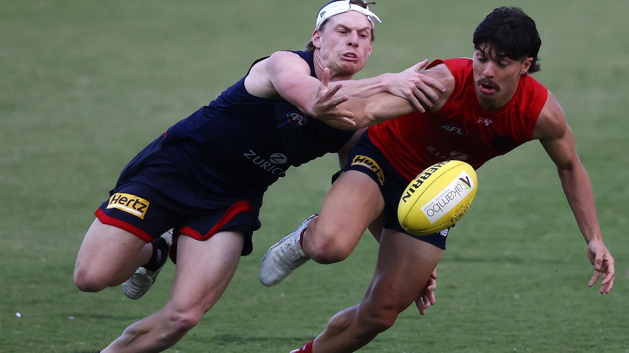 Charlie Spargo hurt his ankle at training on Saturday. Photo by Michael Klein