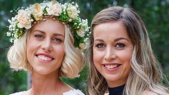 Virginia Tapscott, left, and her sister Alexandra Tapp on Virginia’s wedding day. Virginia and journalist Steve Jackson have created a new investigative podcast about Alex’s untimely death - and the secrets that haunt their family.