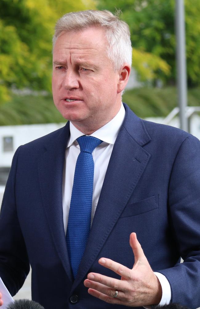 Premier and Health Minister Jeremy Rockliff speaking to the media at Parliament Square in Hobart on Thursday, November 24, 2022. Picture: File