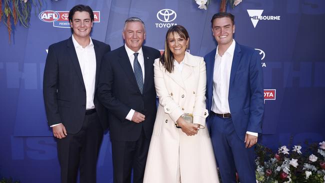 Eddie McGuire thanked his family during the award win. Picture: Daniel Pockett.