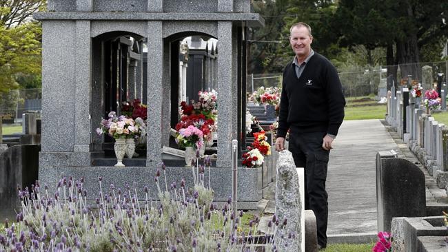 Ferntree Gully cemetery caretaker David Munn. Picture: Paul Loughnan.