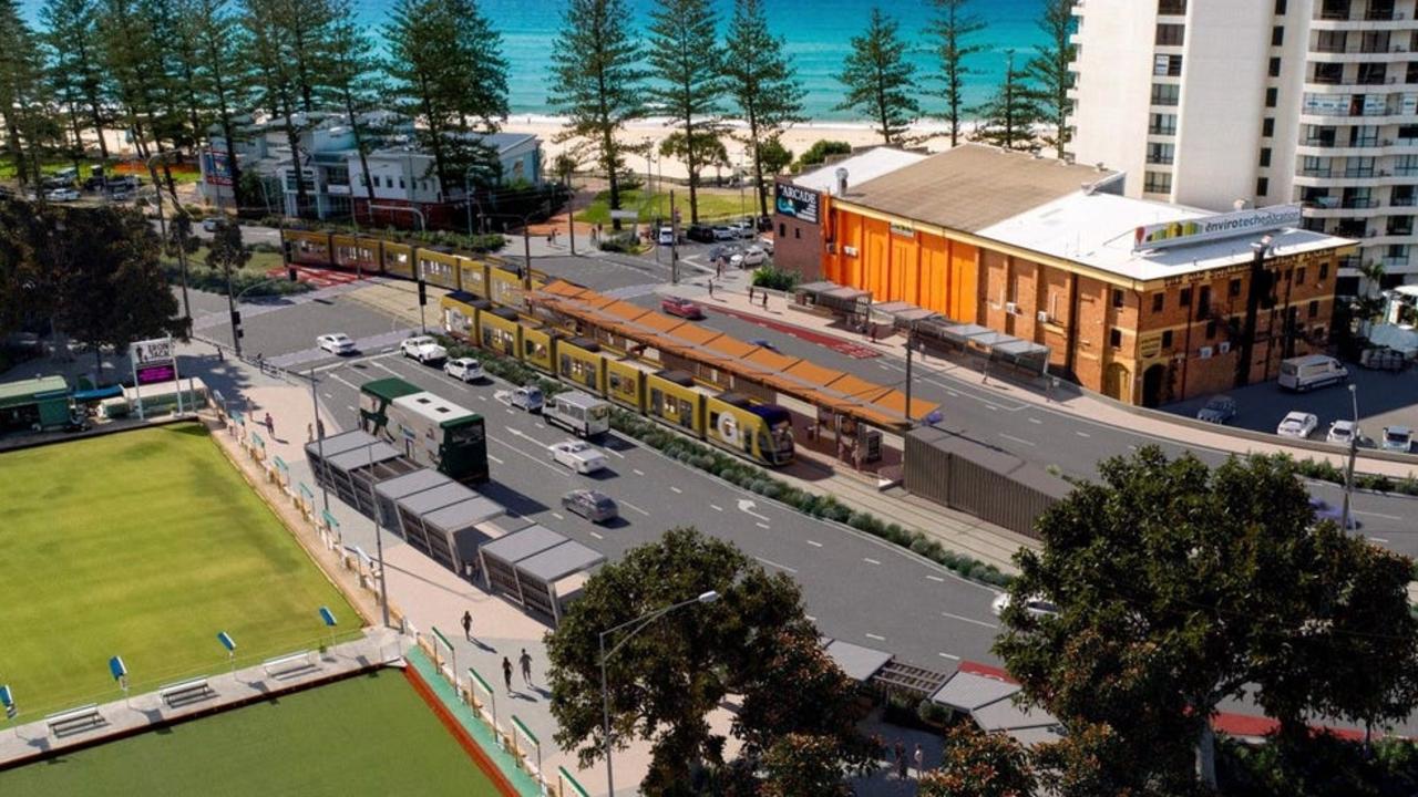 The future Light Rail station in Burleigh Heads.