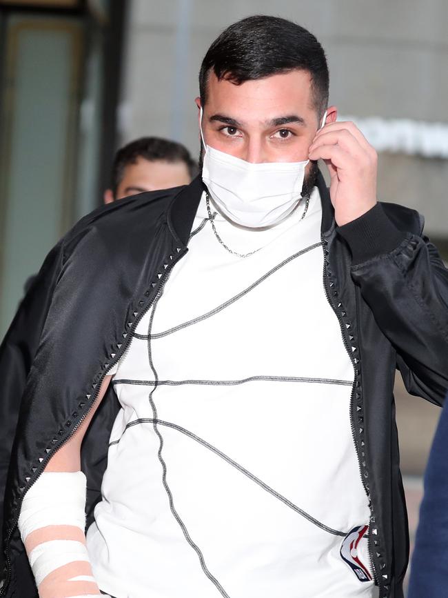 Ibrahem Hamze leaves court. Picture: NCA NewsWire / Christian Gilles