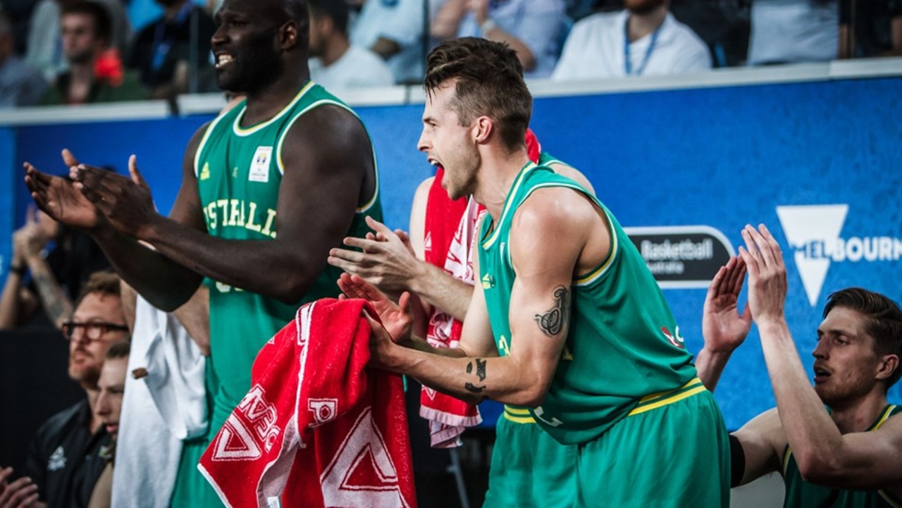 The Boomers are through to the 2019 FIBA World Cup. Photo: FIBA