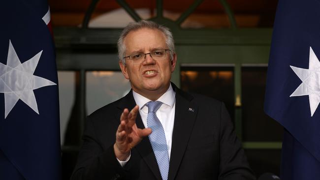 Scott Morrison in Canberra on Friday. Picture: Gary Ramage