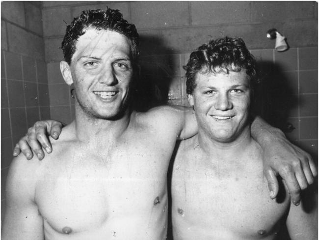 Steve and Kevin Walters after a match in their early playing days.