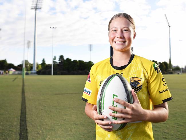 Sunshine Coast Falcons under-19 girls player Sky Antoniolli. Picture: Patrick Woods.