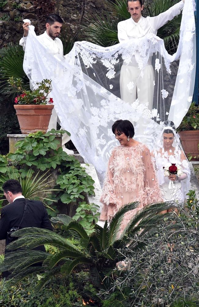 Kris Jenner walked her daughter down the aisle. Picture: Cobra Team/Backgrid