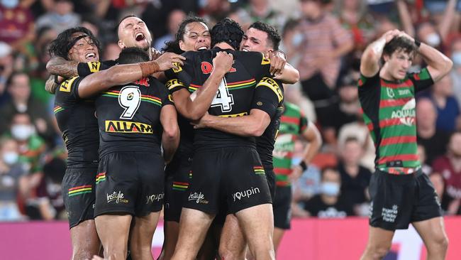 Premiers Penrith will have an early grand final rematch against Souths in round four next year. Picture: Bradley Kanaris/Getty Images