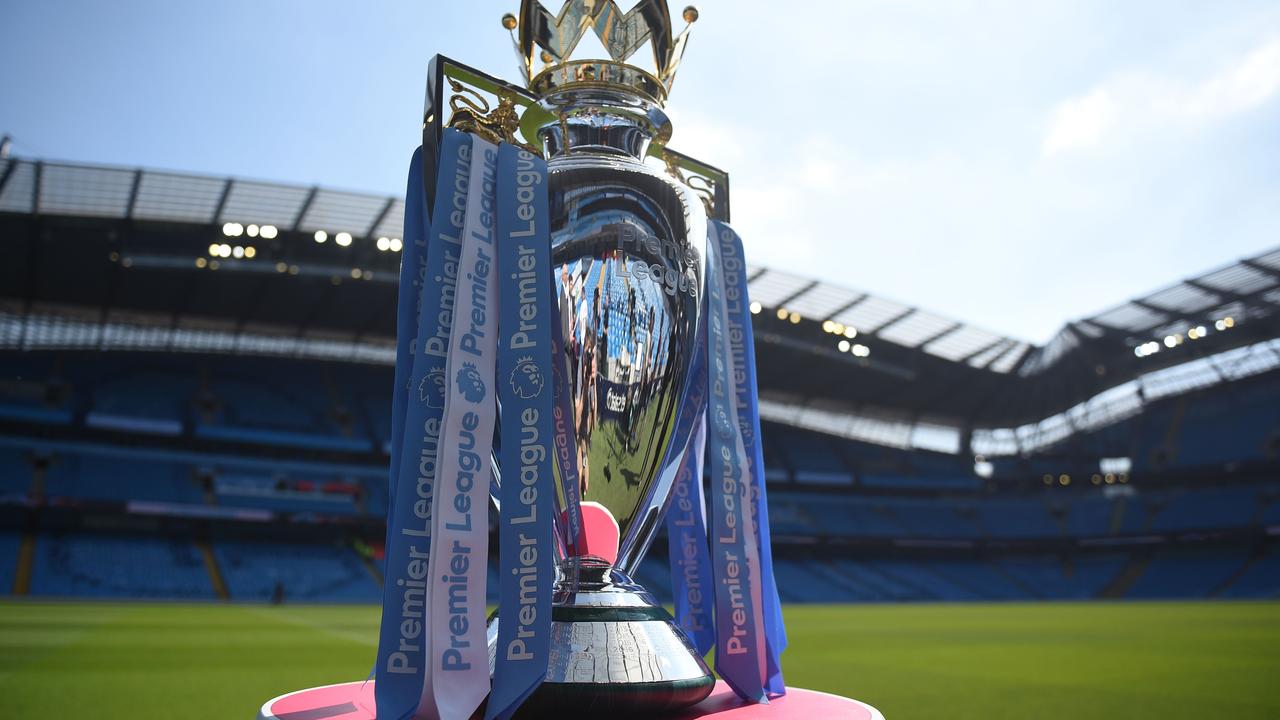 The English Premier League football trophy. Photo by Oli SCARFF / AFP.