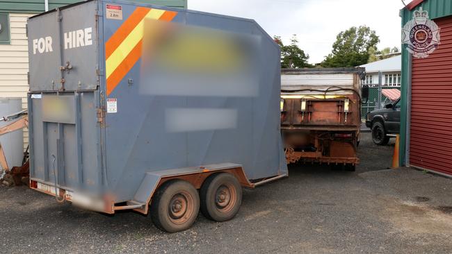 Vehicles used by bitumen bandits who posed as tradespeople offering bitumen surfacing for a discounted price. Picture: Queensland Police