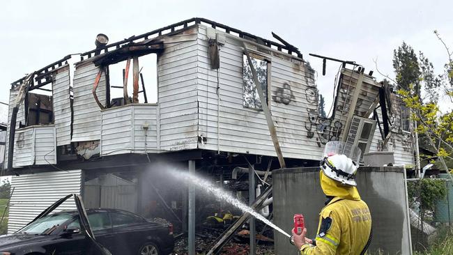 Photos of the Moto home after it was destroyed by fire.