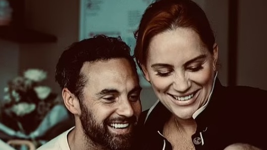 Jules Robinson has given birth to her second child with her husband Cameron Merchant. Picture: Instagram/JP Creative.