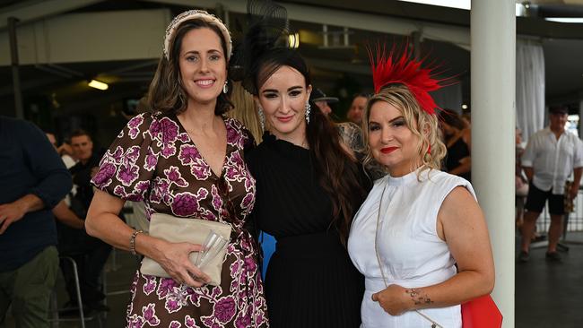 Sara Cantamessa, Emma McDonnell and Tanya Millbank at the Cairns Cup on Saturday. Photo by Emily Barker