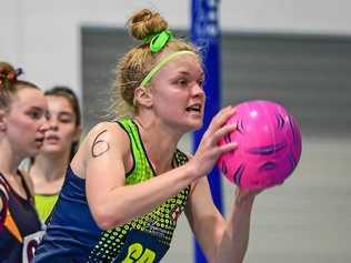 Caitlin Skaines from Assumption College in their game against Marist College. Picture: Brian Cassidy