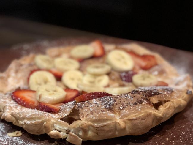 Dessert pizza from Arthur's Pizza at Maroubra.