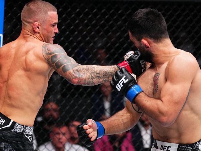 Poirier derailed the Benoit Saint Denis hype train at UFC 299. Picture: Chris Unger/Zuffa LLC via Getty Images