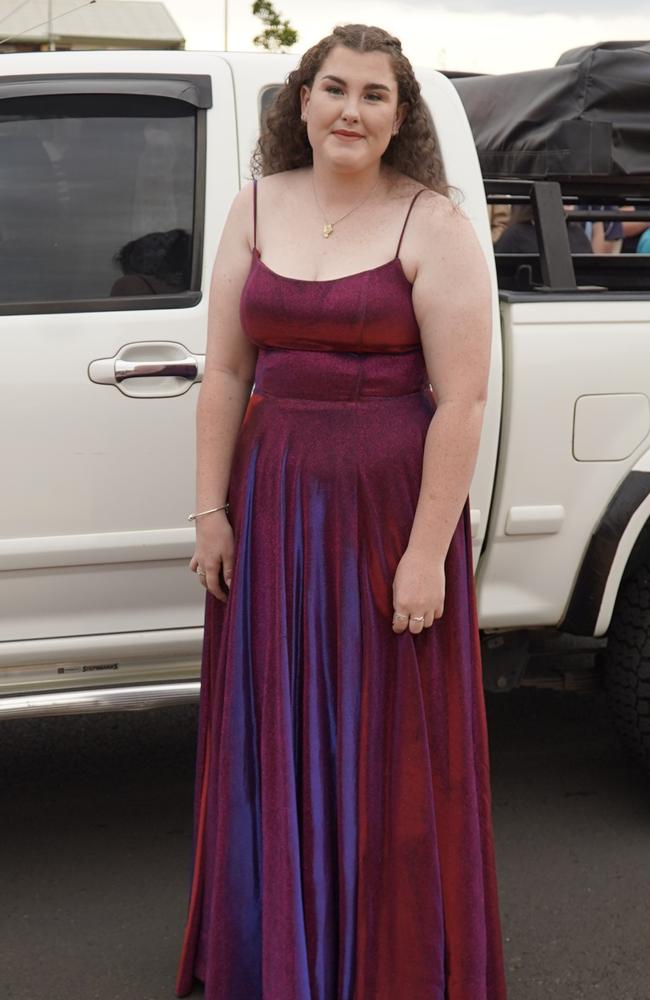 Lilly Millar arriving at the 2023 Kingaroy State High School formal.