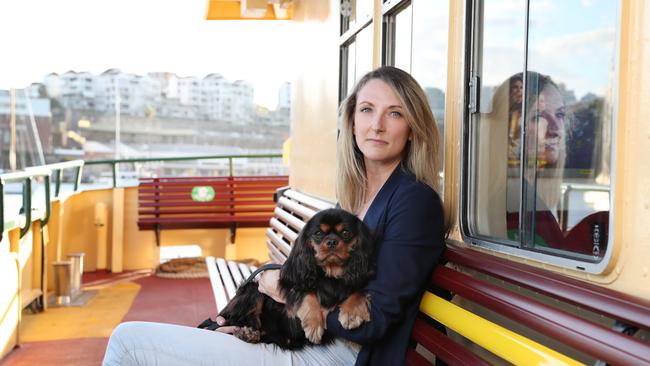 Neutral Bay dog owner Stef McLaughlin used to be commute by ferry with her dog on a lead.