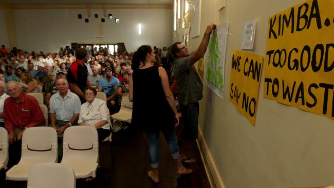 18/2/2016: Kimba town meeting to hear more details about the proposed Nuclear waste dump nominated for the area. Kelly Barnes/The Australian.