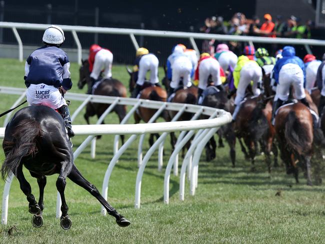 Cliffsofmoher gets pulled up at the back of the field after breaking down. Picture: Michael Klein