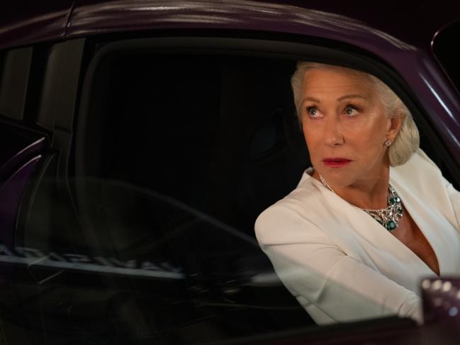 Helen Mirren as Queenie Shaw in F9, co-written and directed by Justin Lin.