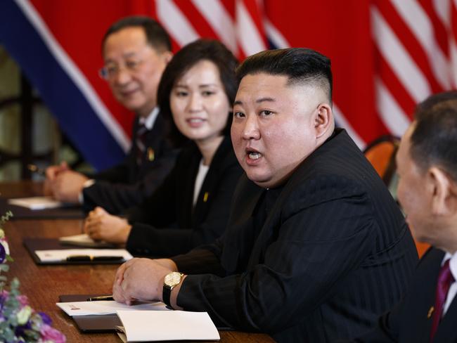 North Korean leader Kim Jong Un during the meeting with US President Donald Trump. 