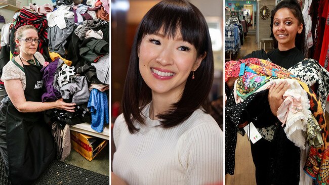 Marie Kondo's Netflix series has sparked a huge uplift in unwanted donations to op-shops in Australia and around the world. Picture: Toby Zerna/Netflix/Valeriu Campan