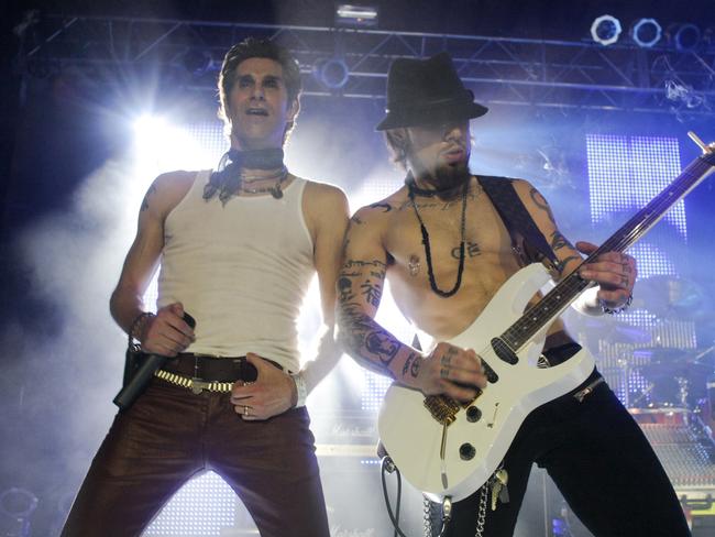 Perry Ferrell (L) and Dave Navarro of Jane's Addiction perform during the 2009 SXSW Music Festival in Austin, Texas. Picture: News Limited