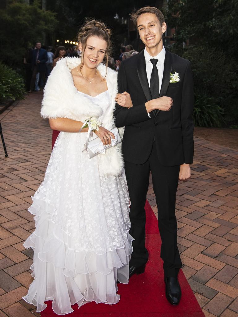 Isabella Lewis and Samuel Mullen at Fairholme College formal, Wednesday, March 29, 2023. Picture: Kevin Farmer