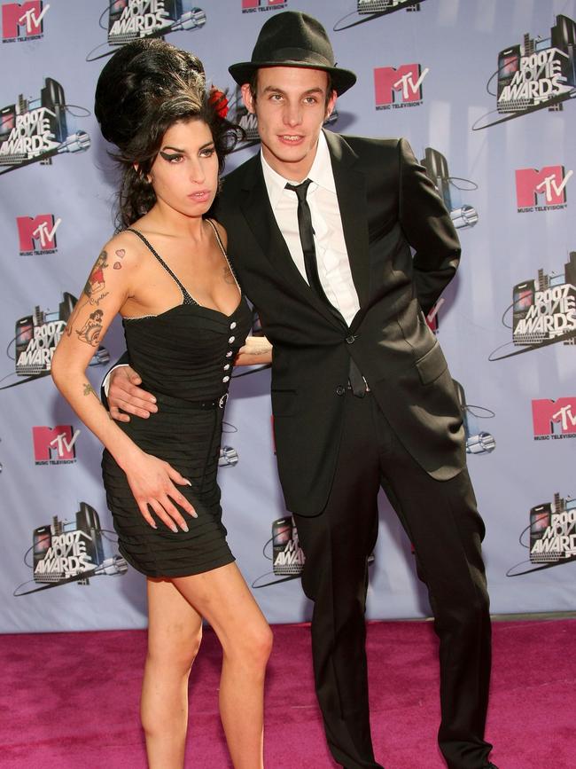 Winehouse and then husband Blake Fielder-Civil in 2007. Picture: Getty Images