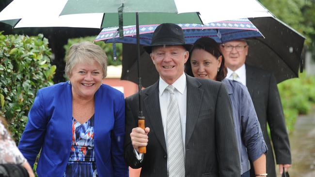 Rain couldn’t wipe the smiles of the faces of friends and family en route to Terrara House Estate.