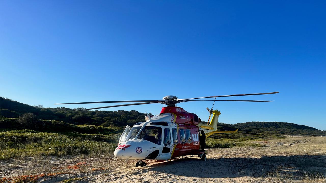 Westpac Rescue Helicopter flew the two men to hospital. Picture: Supplied