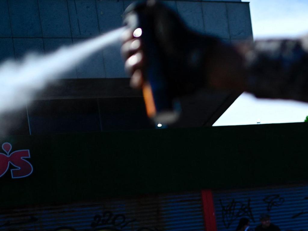 While one unnamed teenager was considering carrying pepper spray, young Australians need to be aware that pepper pray is classed as a prohibited weapon in multiple states. Picture: Mauro Pimentel/AFP