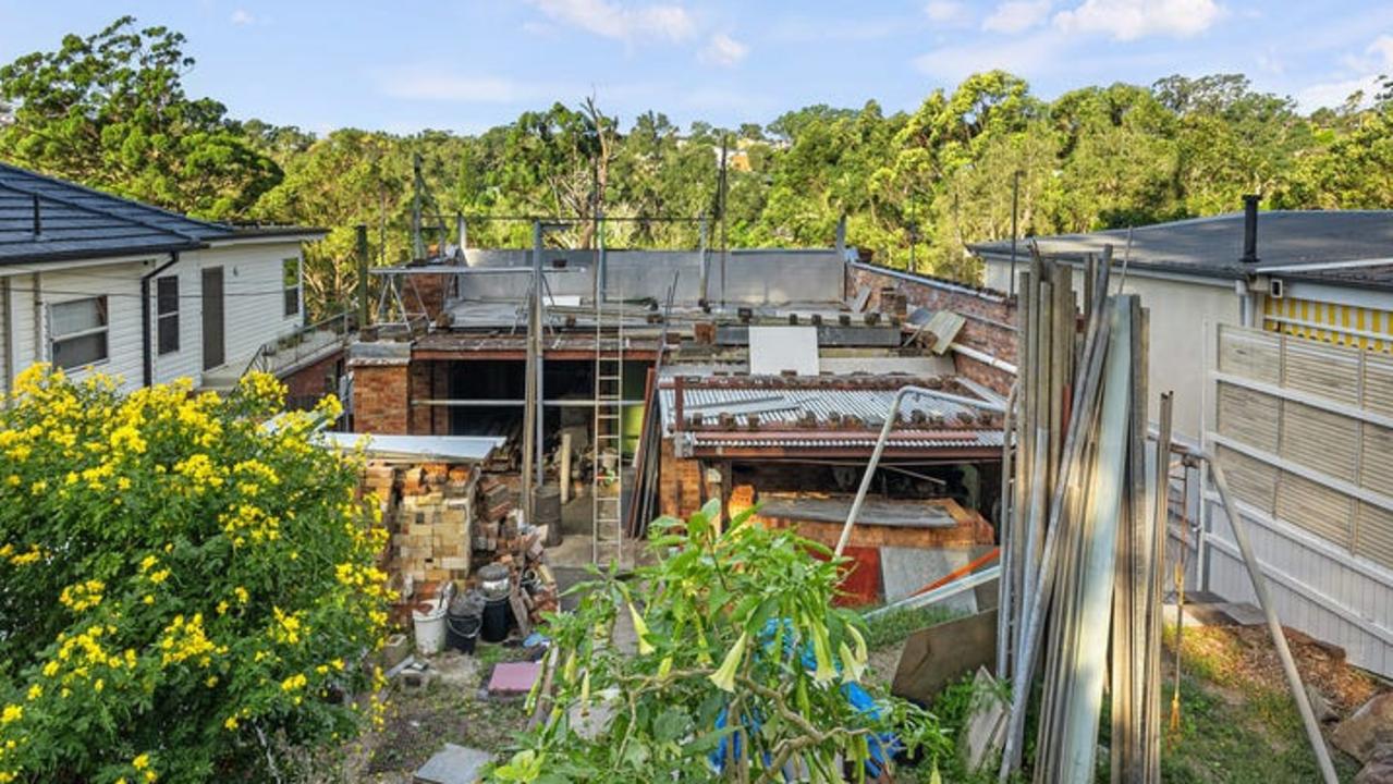 This Oyster Bay home was partially built to the second floor before coming up for sale.