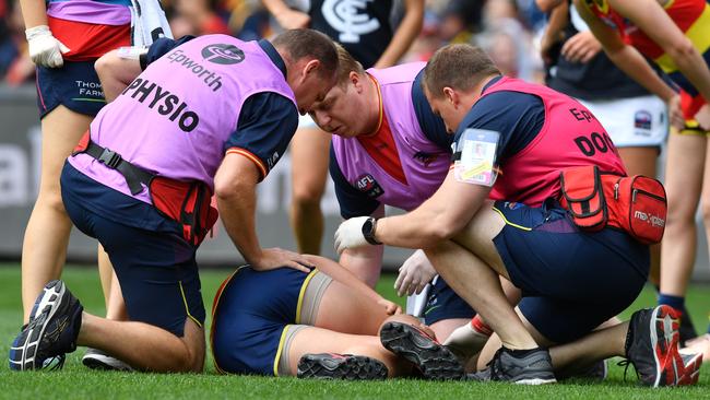 Chloe Scheer tore her ACL in the 2019 grand final. Picture: David Mariuz