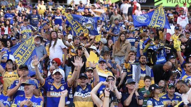 The support from Eels fans never wavers... despite the premiership drought. Picture: Getty