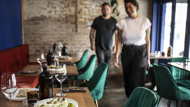 South Hobart’s new Lupin wine bar with its velvet banquettes and well-curated wine list adds evening vibrance to the Cascade Road brunch strip. Picture: Eddie Safarik