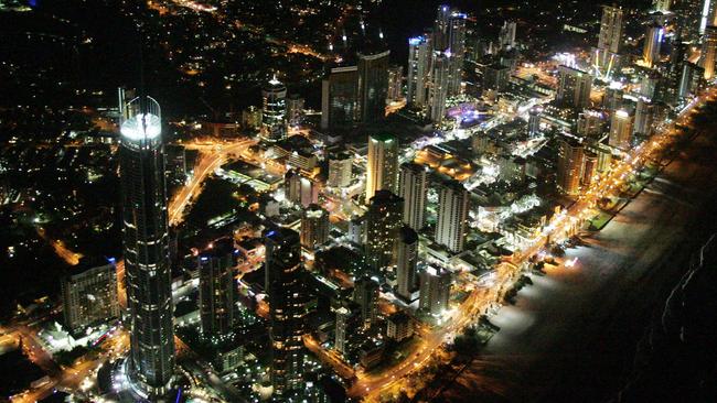 Q1 was the only supertower on the Gold Coast when it was completed. Picture: Grahame Long