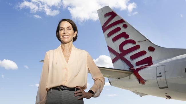 Virgin Australia CEO Jayne Hrdlicka has set a furious pace in the airline’s restructuring, leading to the loss of a number of key staff. Picture: Sarah Marshall/NCA NewsWire