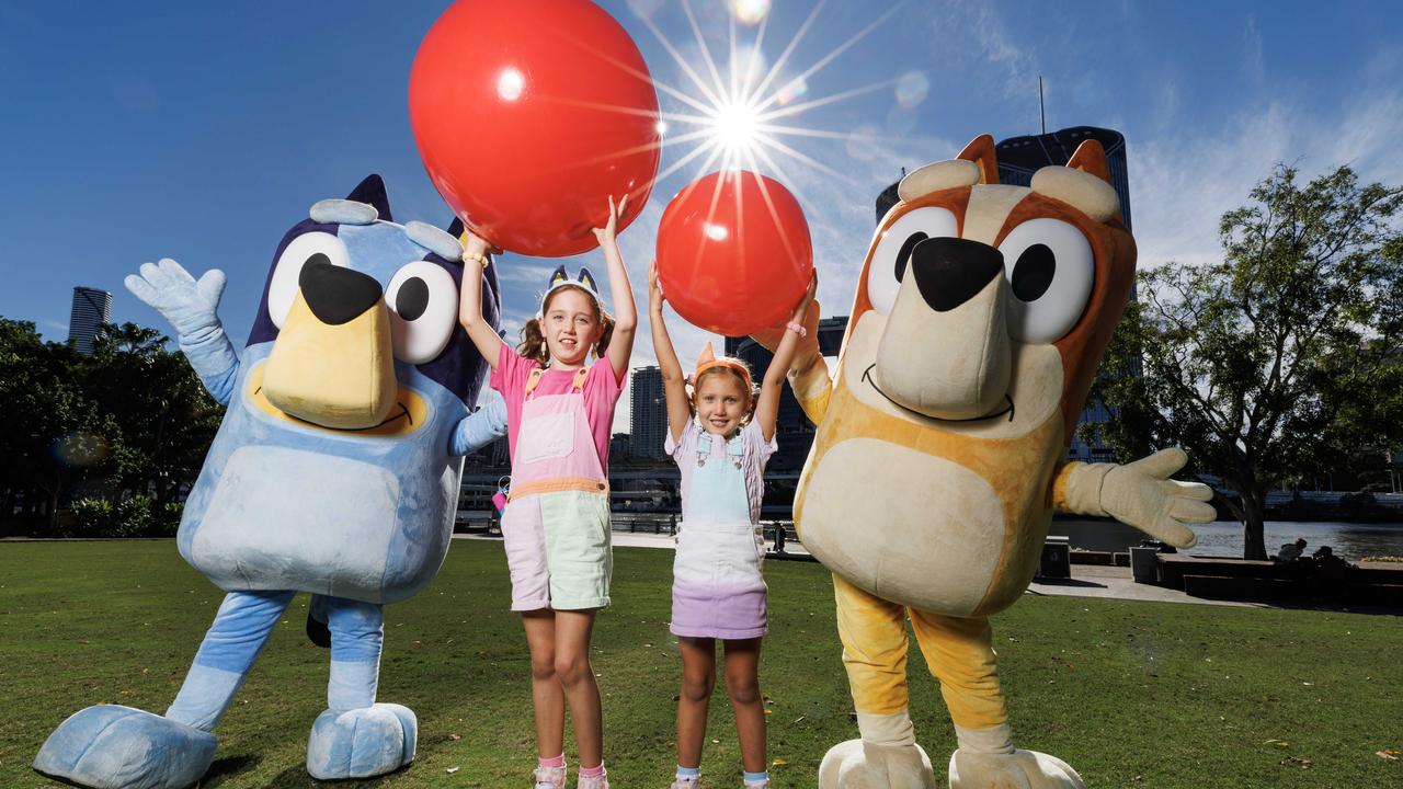 Who better than Bluey to represent the 2032 Brisbane Games? Picture: Lachie Millard