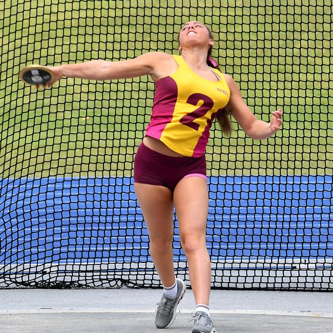 QGSSSA private schoolgirl track and field championship. Thursday September 15, 2022. Picture, John Gass