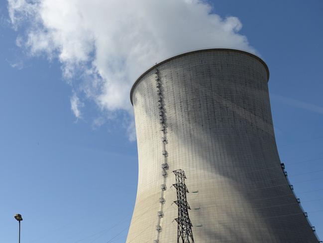 (FILES) In this file photo taken on May 10, 2017, shows cooling towers of the nuclear power plant in Chooz, northern France. - One of the reactors of the nuclear power station of Chooz has been shut down since midnight August 21, 2020, and its second reactor is likely to also be shut down soon due to the low flow of the Meuse River, according to the site's management. (Photo by FRANCOIS LO PRESTI / AFP)