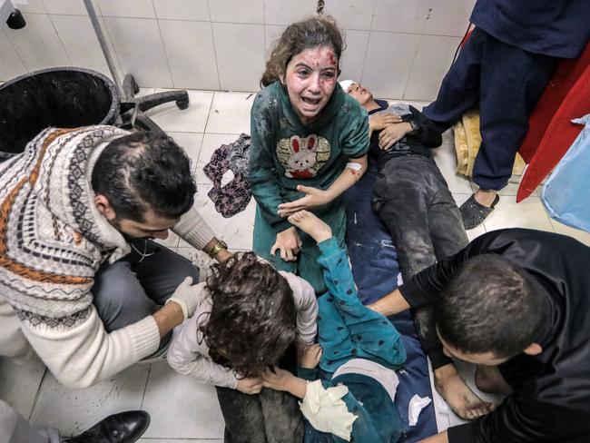 The number of injured and killed women and children climbs as Israel air strikes in Gaza continue. Picture: Getty Images