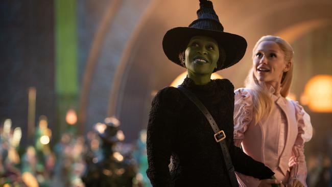 Cynthia Erivo as Elphaba and Ariana Grande as Glinda in Wicked. Picture: Universal Pictures