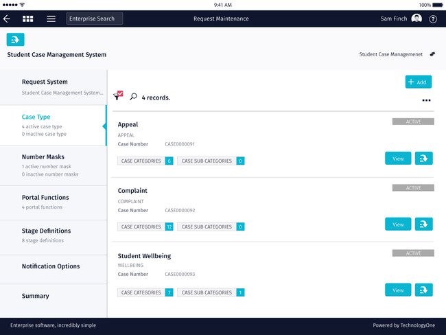 Release Case Management by Technology One