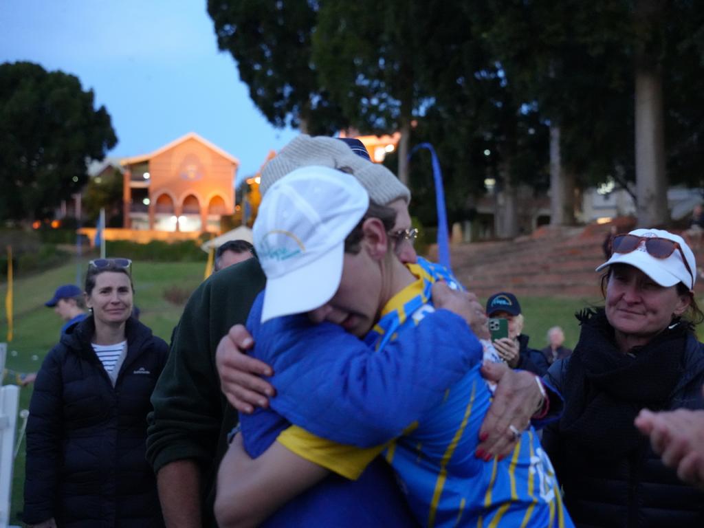 Year 12 Toowoomba Grammar student James Petersen crossed the 100km finish line raising more than $20,000 in honour of his late grandfather.